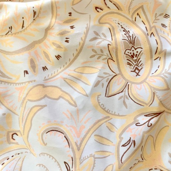 Xhilaration Juniors Cream Yellow Paisley Cheeky Bottom Bathing Suit Swim Medium - Picture 4 of 9